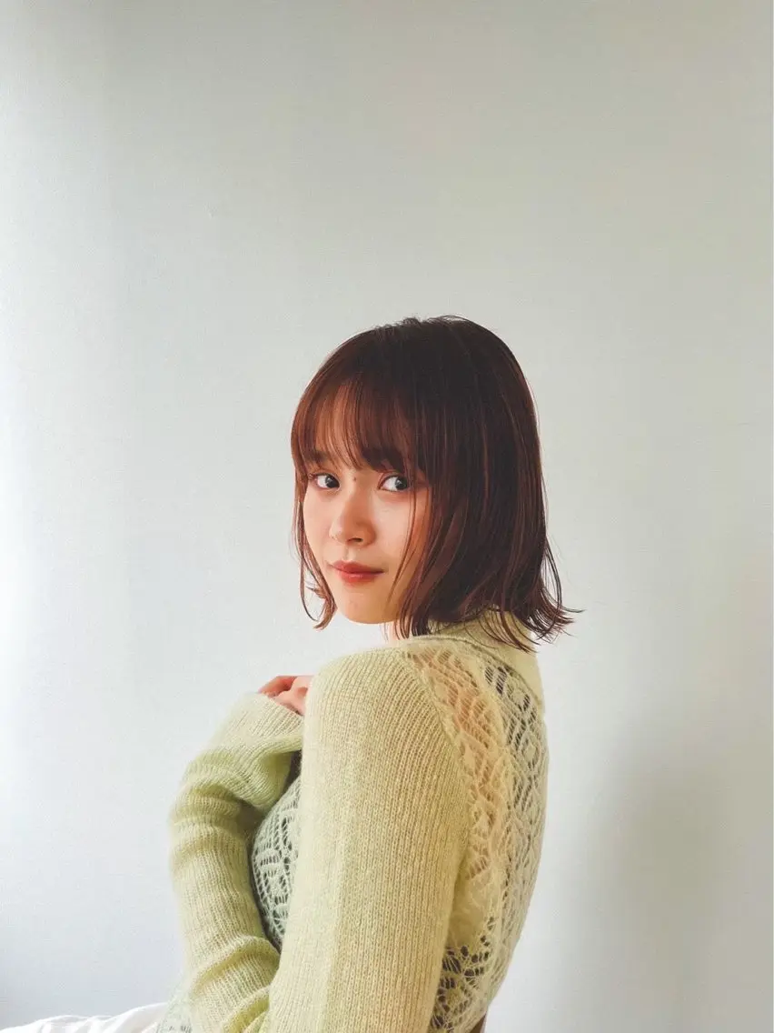 ミディアム 水田吉亮/髪質改善/ 縮毛矯正/レイヤーのヘアスタイル