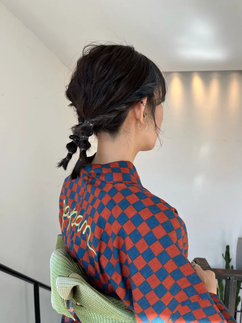 浴衣ヘアセット👘の写真