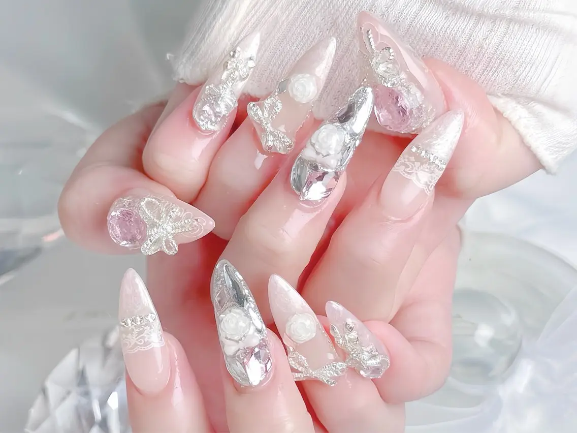 ネイル アニマル柄 べっ甲ネイル ブルー ボルドー ブラウン ハンドネイル Rin Nail 新大久保店のネイルデザイン