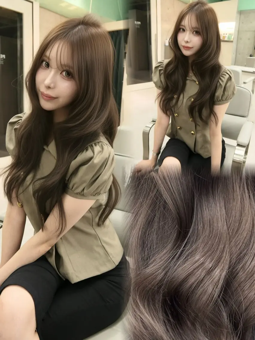 ロング くびれヘア 韓国風ヘア 小顔カット オルチャンヘア 韓国ヘア特化 TAKESHIのヘアスタイル