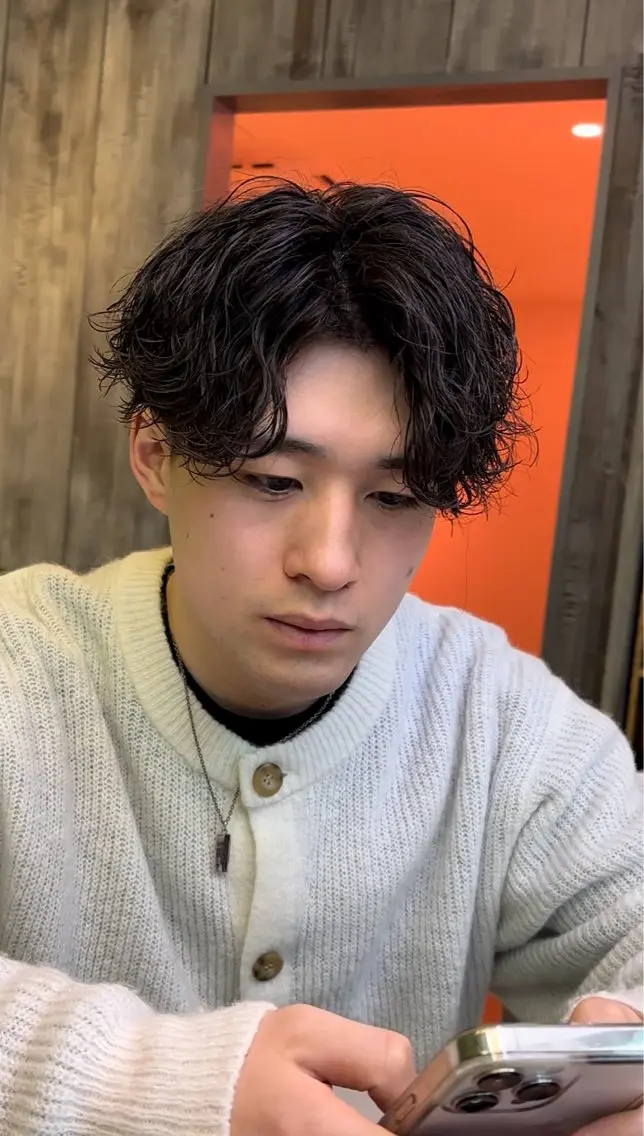 ショート パーマ メンズ カット パーマ トリートメント メンズパーマ 西條真治のヘアスタイル