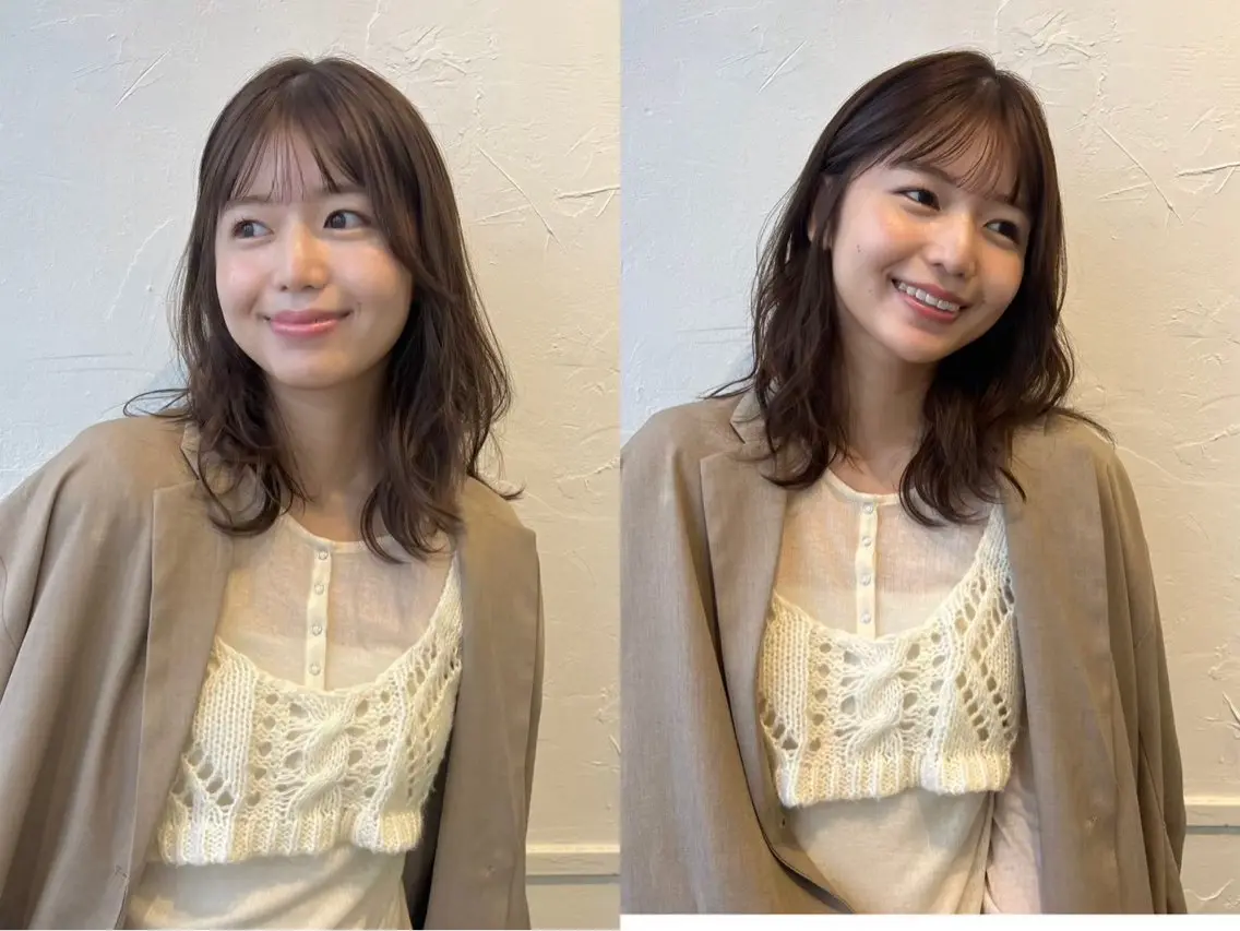 セミロング カラー 植野 さくらのヘアスタイル