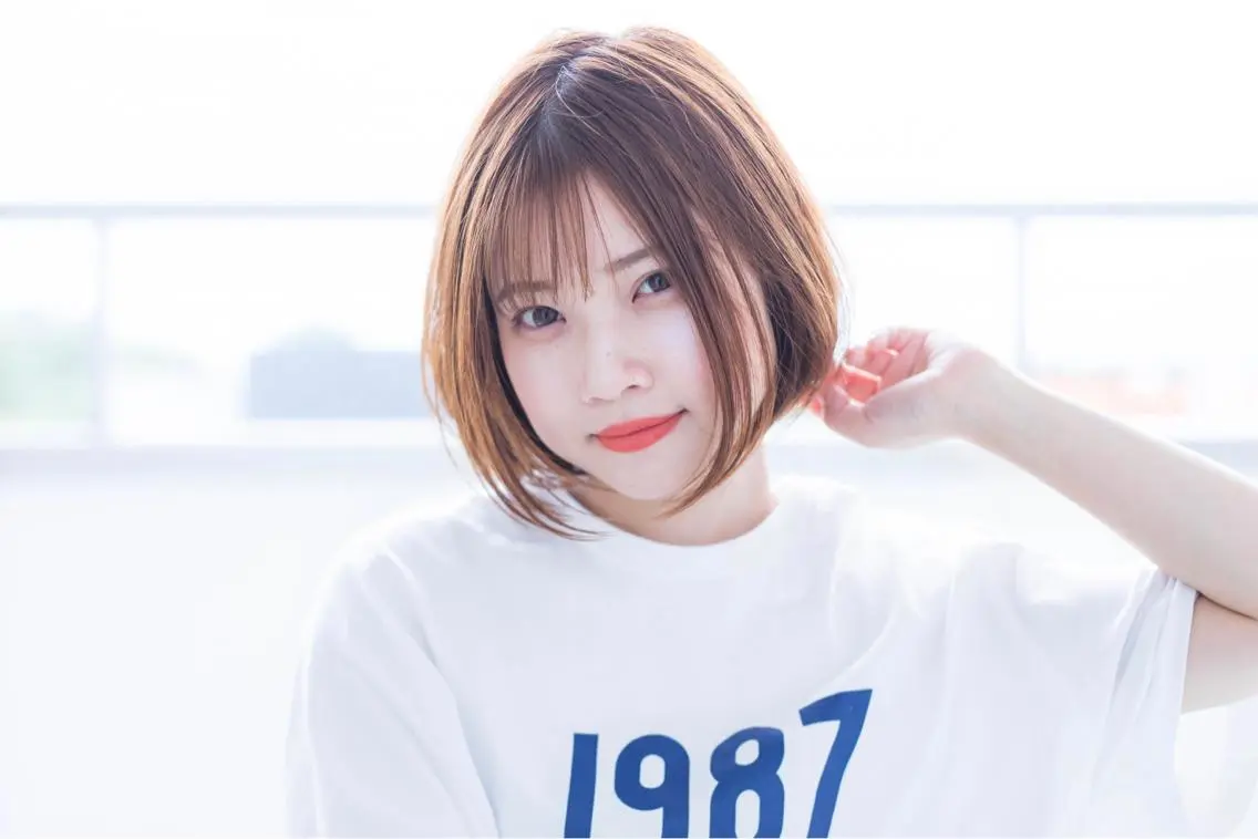 ショート カラー オレンジ ボブ ヘアカラー 小野 和摩のヘアスタイル