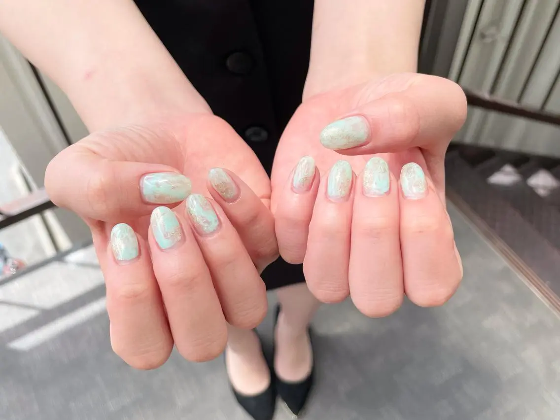 ネイル 大理石ネイル(マーブル) ハンドネイル nail salon アトリエBONOのネイルデザイン