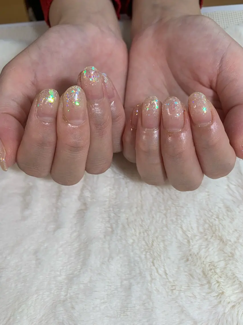 ネイル ラメ(グリッター) ラメグラデーション ハンドネイル Coconail 恭子のネイルデザイン