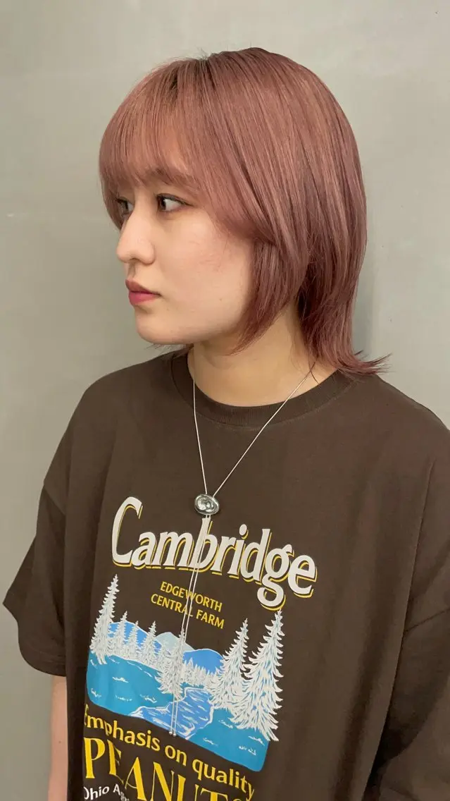 ミディアム カラー インナーカラー 推し ブリーチ  髪質改善のヘアスタイル