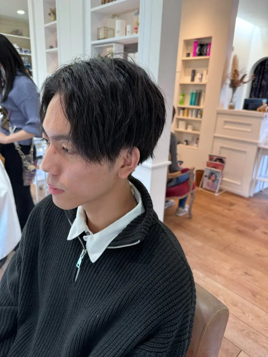 ショート メンズ センターパート ハンサムショート ショートヘア cyan 水川和馬のヘアスタイル
