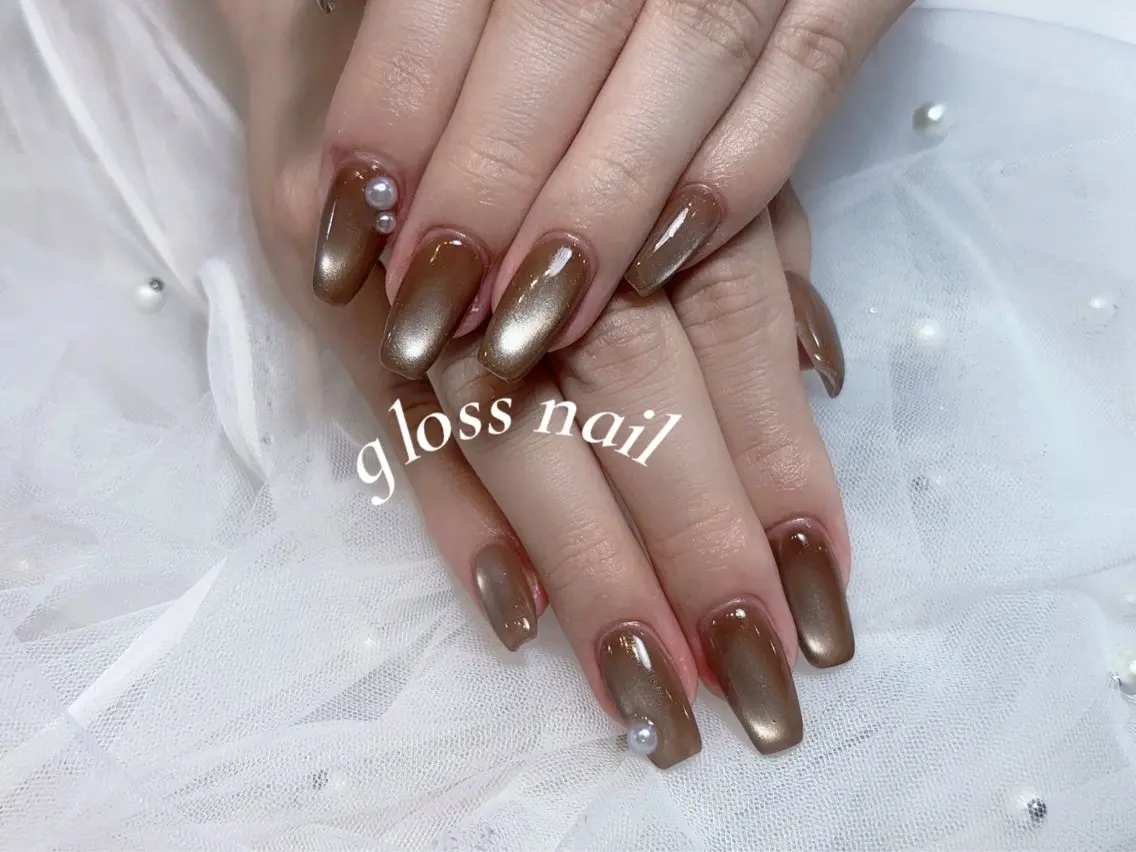ネイル テンニン💞 gloss nailのネイルデザイン