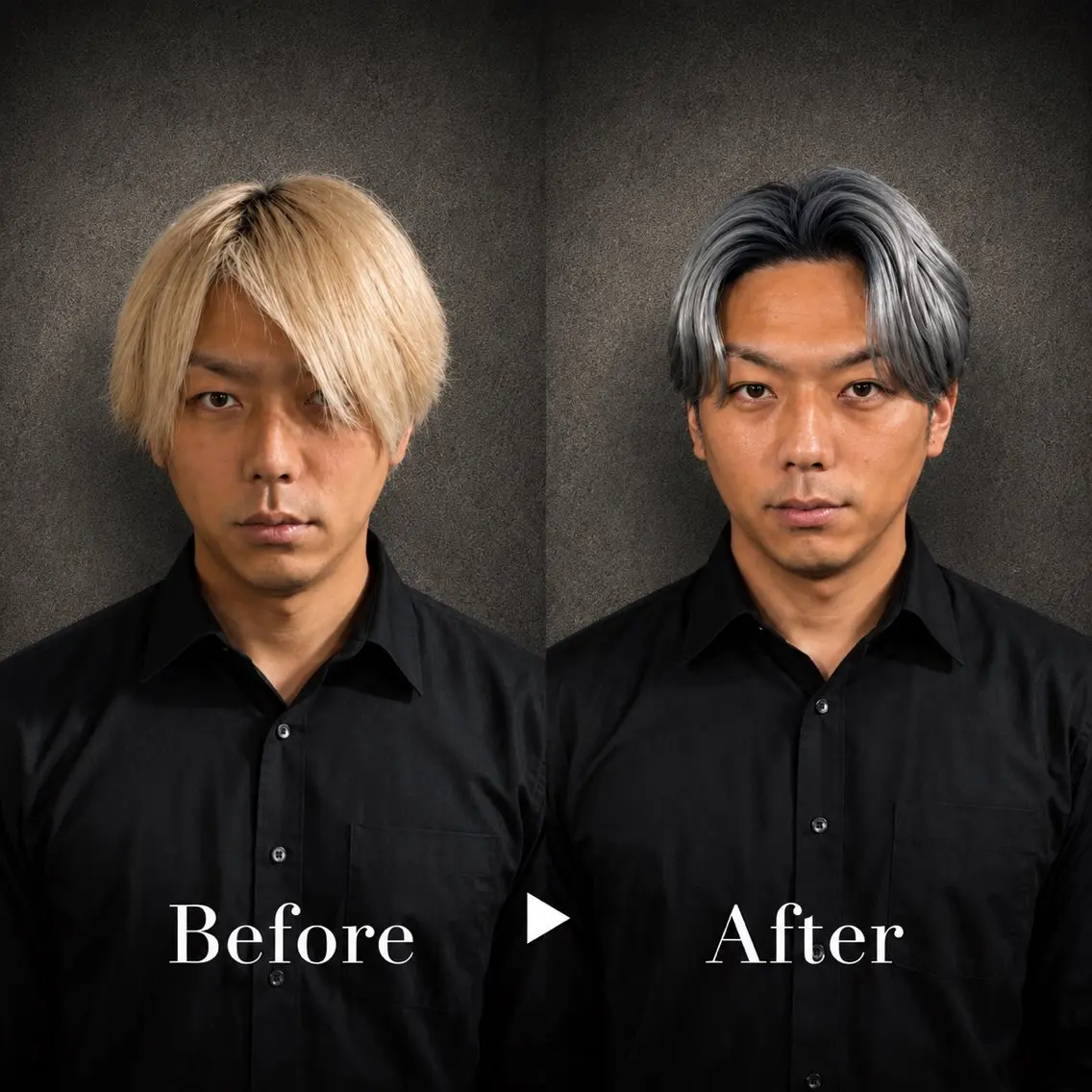 ミディアム カラー メンズ カット ヘアカラー メンズカラー支持率 No.1【心斎橋】のヘアスタイル