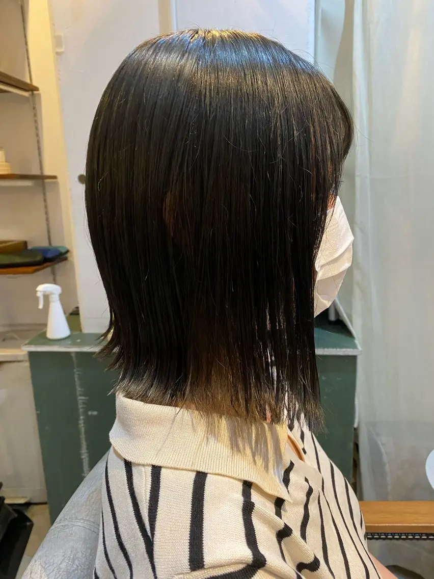似合わせカット+前髪縮毛矯正+髪質改善アプトグロスTrの写真