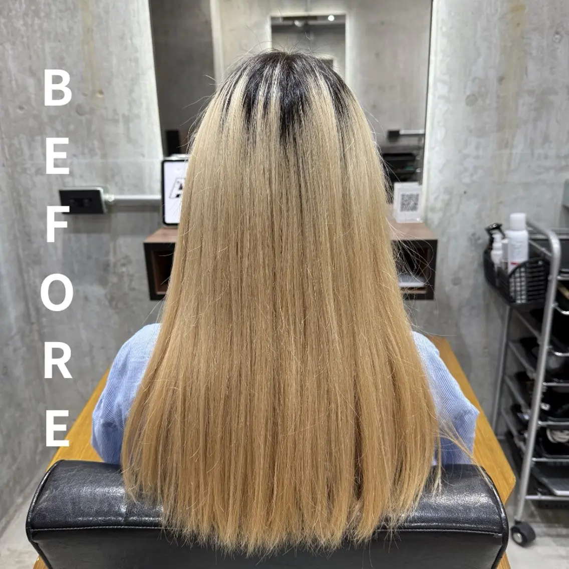 ロング カラー ホワイトブロンド RIKUTOのヘアスタイル
