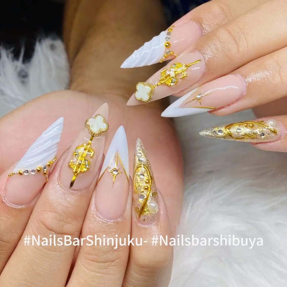 ネイル 長さ出し フレンチネイル ジェルネイル 韓国ネイル ロングネイル NAILS BAR SHINJUKUのネイルデザイン