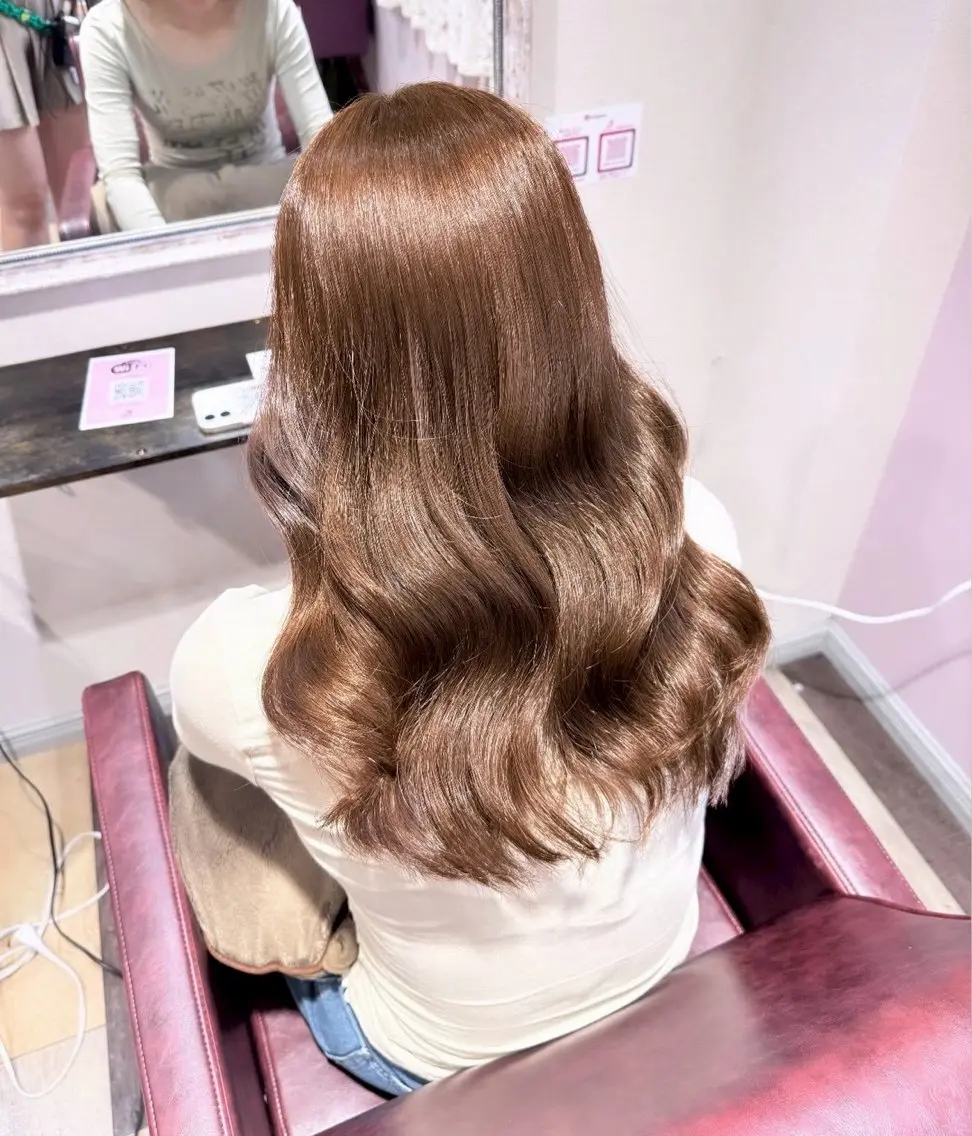 ロング カラー ヘアカラー 艶カラー/レイヤー カット/いくののヘアスタイル