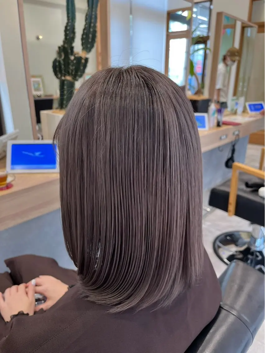 セミロング カラー ヘアカラー トリートメント ハイトーン💛透明感 カラー/mikaのヘアスタイル