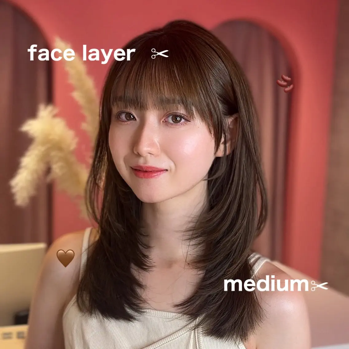 セミロング カラー カット トリートメント 山崎/ボブ縮毛矯正 レイヤー髪質改善のヘアスタイル
