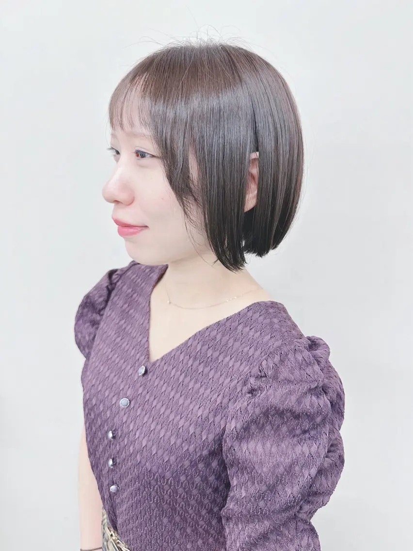 ショート カット ヘッドスパ ボブ/ゆるふわ ボブパーマ/とういのヘアスタイル