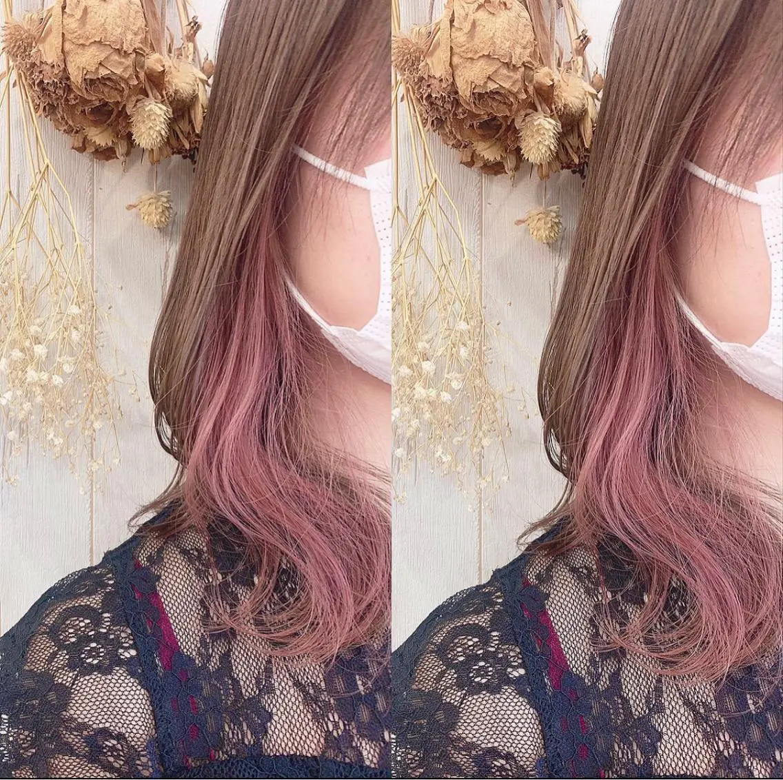 ❤︎ インナーカラー／ピンクベージュ❤︎ ケアブリーチ　　　　🌈割引🌈の写真