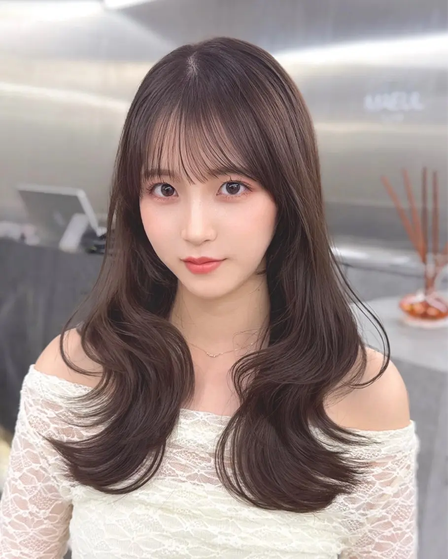 ロング カラー ヘアアレンジ くびれヘア 韓国風ヘア レイヤーカット レイヤー/韓国風ヘア /倉又大知のヘアスタイル