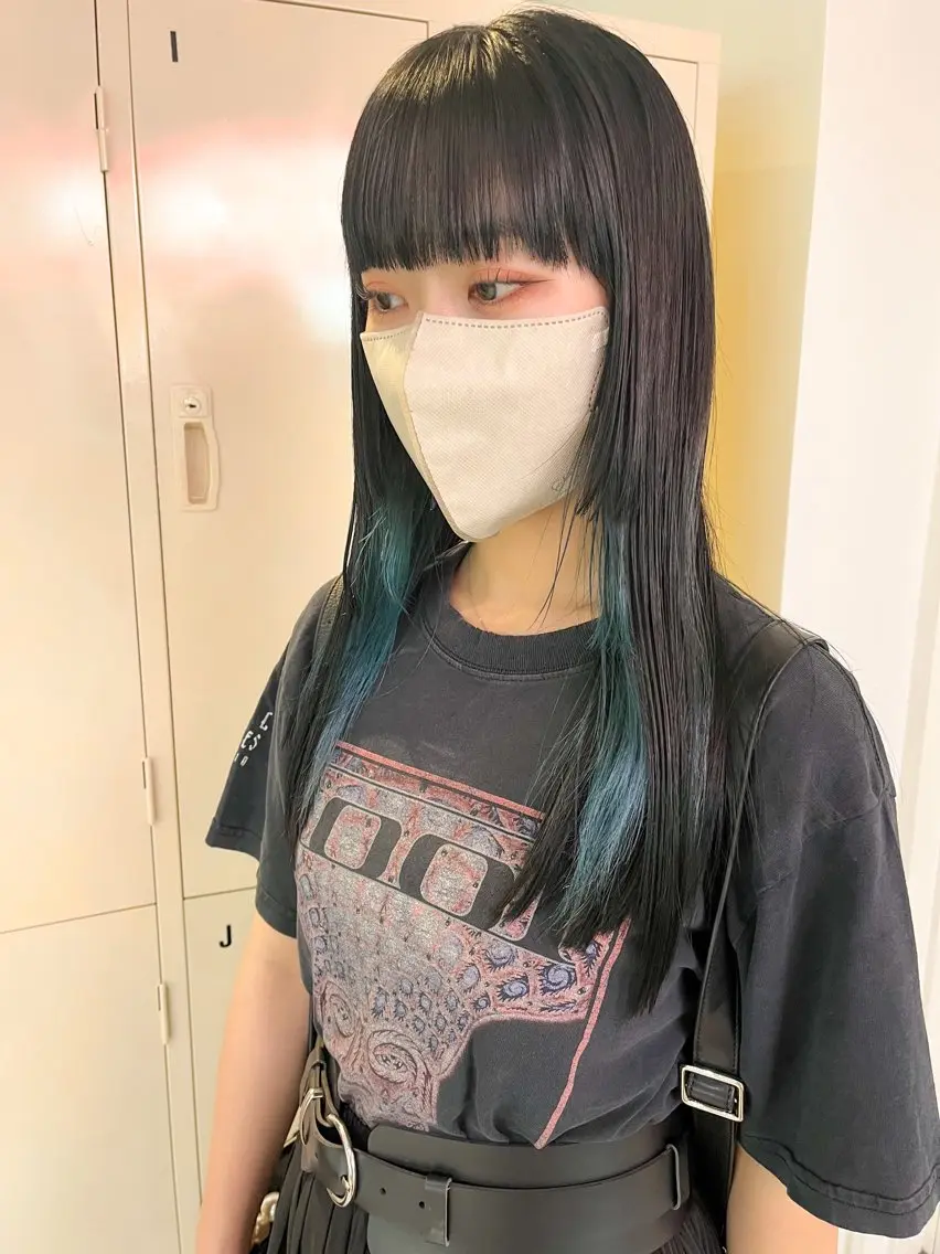 ミディアム カラー ハイトーンを育てる ブリーチカラー/牧原のヘアスタイル
