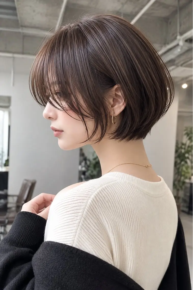 ショート ショートボブ ボブ くびれヘア ショートヘア 無料募集/大人可愛い ショートカット 日向のヘアスタイル