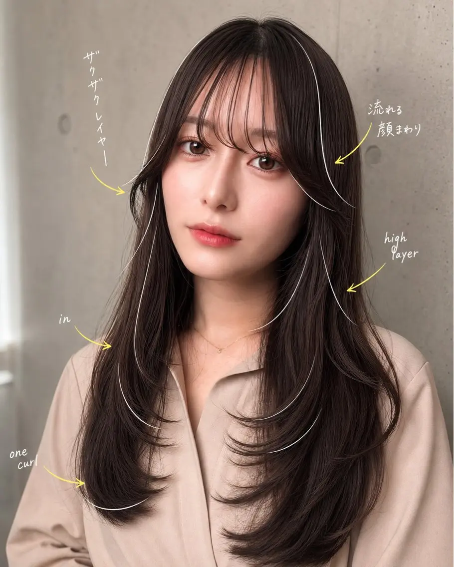 セミロング カラー ヘアアレンジ カット ヘアカラー トリートメント 🌫️大人韓国ヘア 🌫️naoyaのヘアスタイル