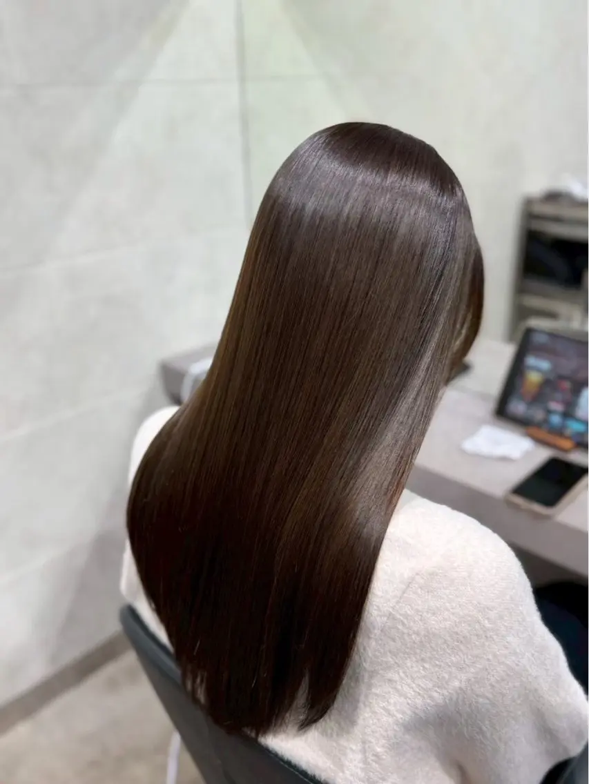ロング ヘアカラー トリートメント 佐藤優晟/カラー/ 癖毛ショート/表参道のヘアスタイル