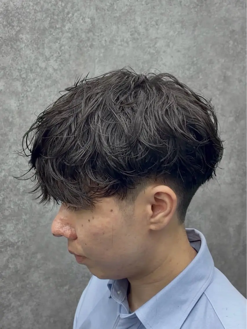 パーマ メンズ カット パーマ 深野 ちさとのヘアスタイル
