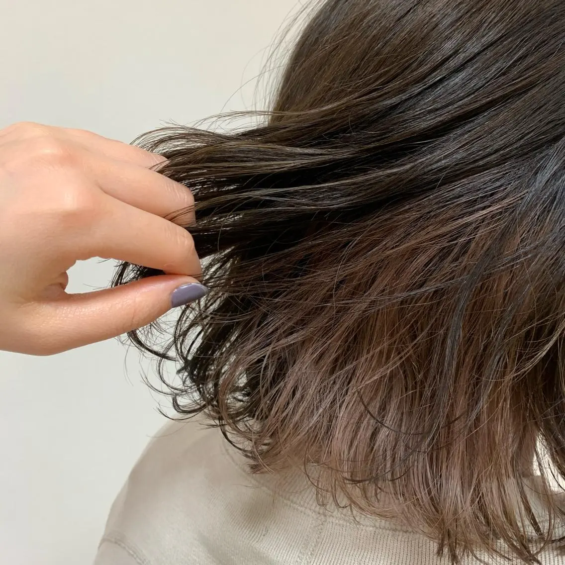 ミディアム カラー ヘアアレンジ ヘアカラー トリートメント 【Sweep】おじま のぞみのヘアスタイル