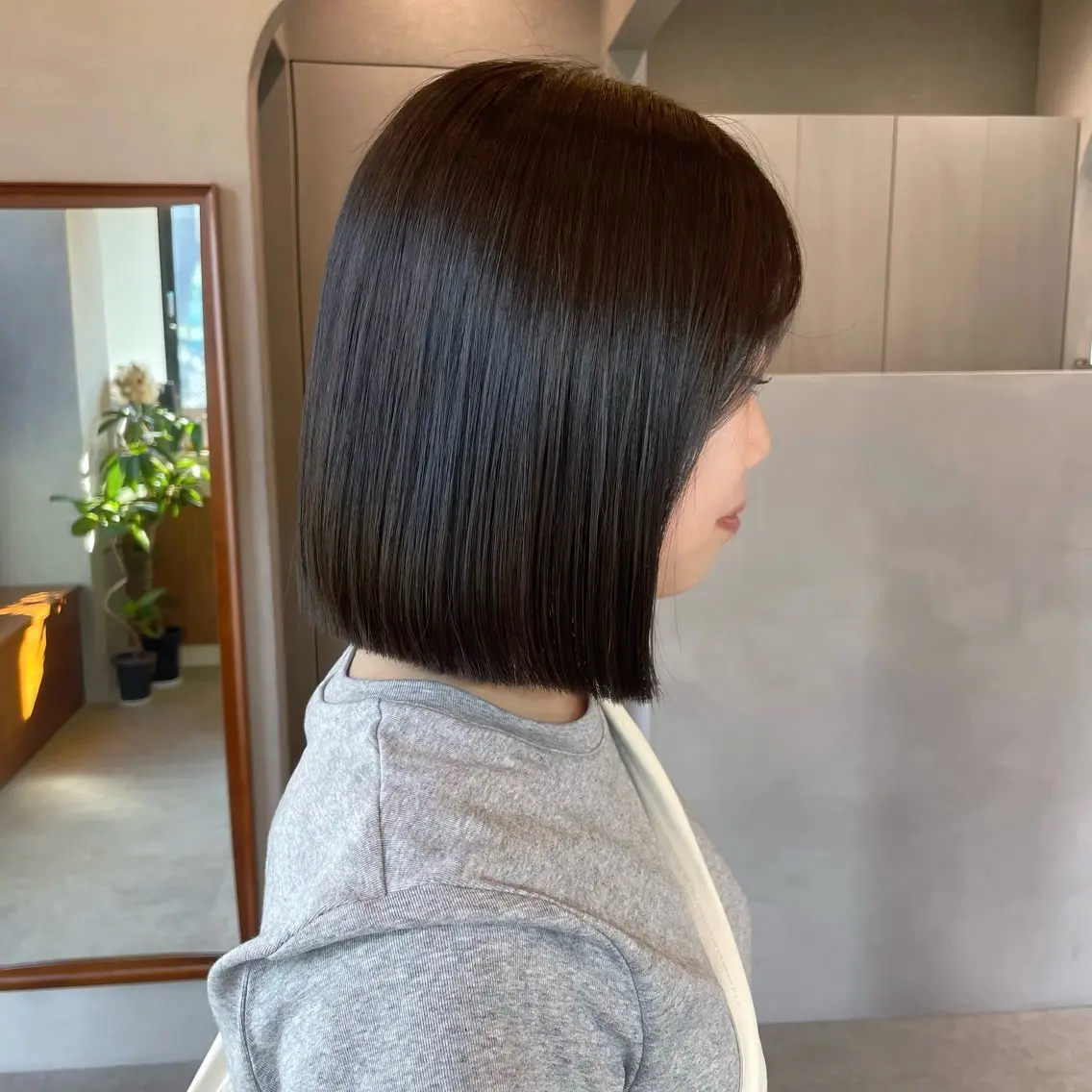 ショート ボブ 韓国風ヘア 縮毛矯正 トリートメント 縮毛矯正/レイヤー/ ボブ♡Natsukiのヘアスタイル