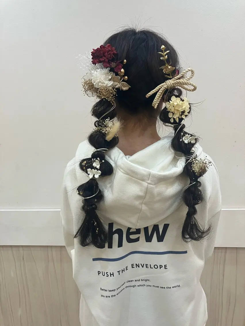 簡単ヘアアレンジ💐の写真