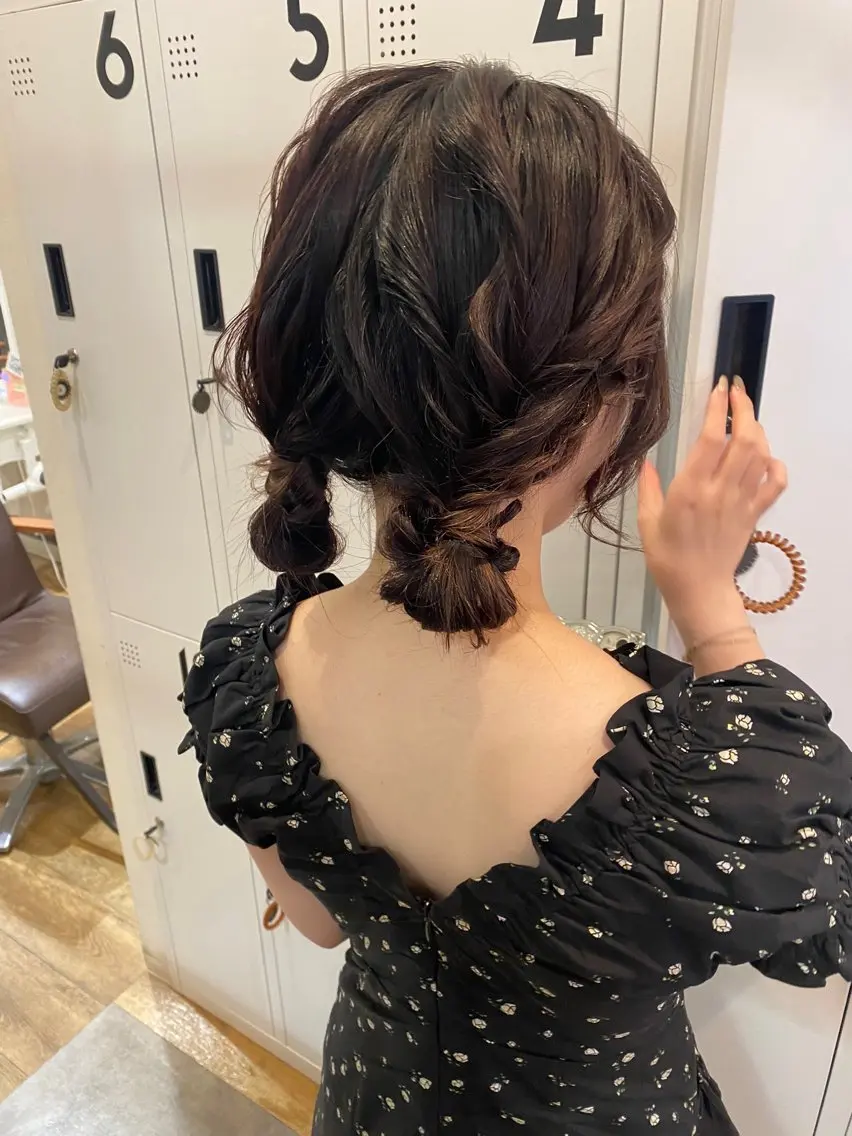 ミディアム ヘアアレンジ ヘアセット attra昭和町店. momoのヘアスタイル