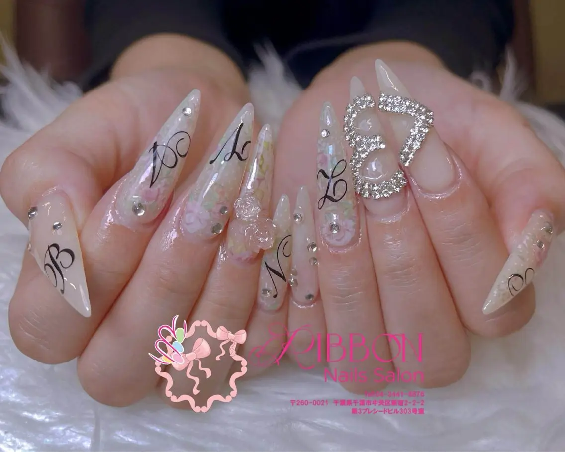 ネイル チークネイル フットネイル フレンチネイル グラデーション 韓国ネイル ハンドネイル Ribbonnail salonのネイルデザイン