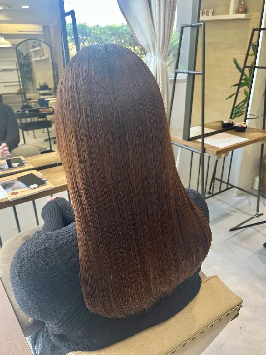ロング カット 縮毛矯正 トリートメント 縮毛矯正/髪質改善/ HARUのヘアスタイル