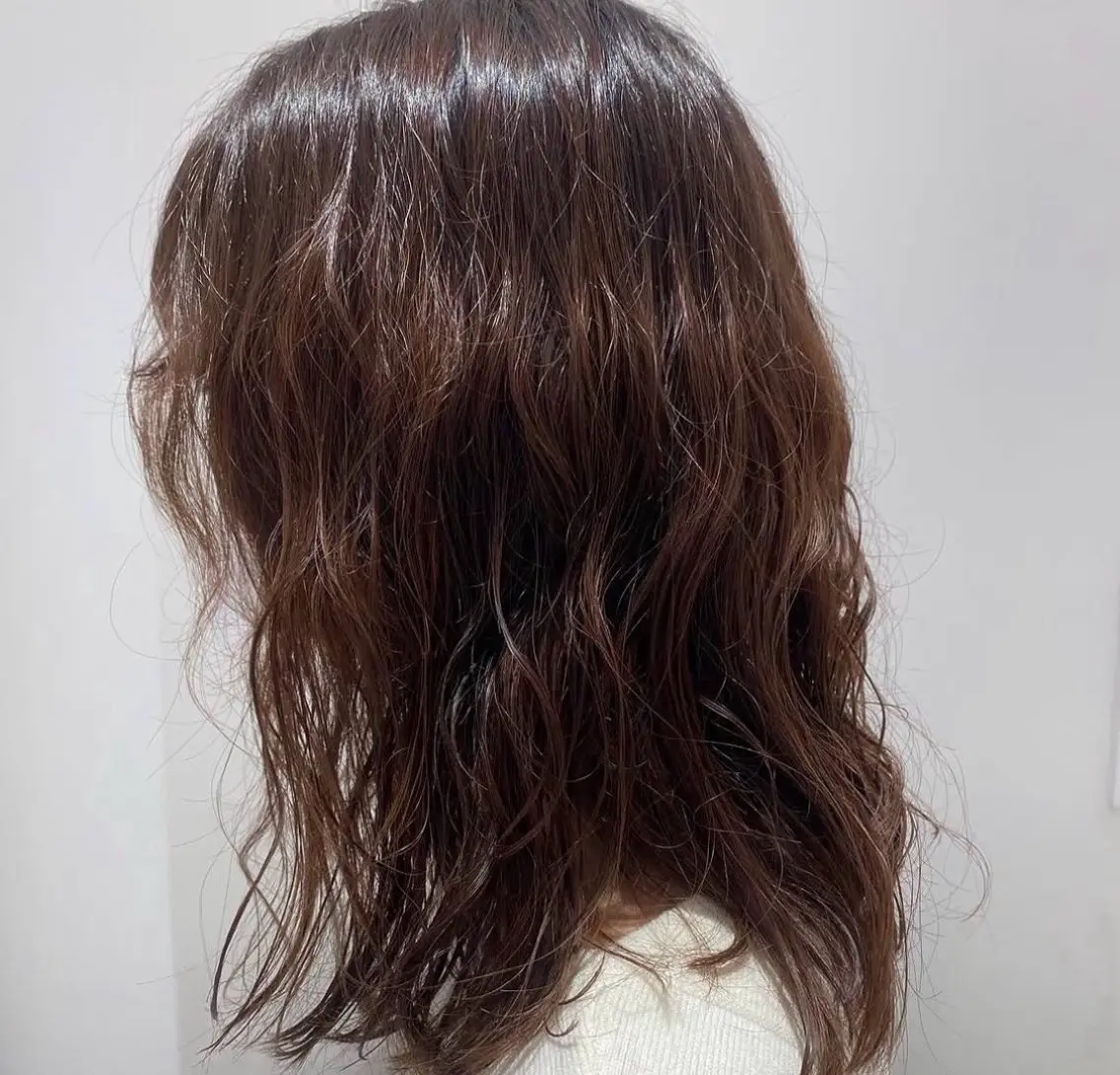 ミディアム パーマ ママ美容師 Tsuchiyaのヘアスタイル