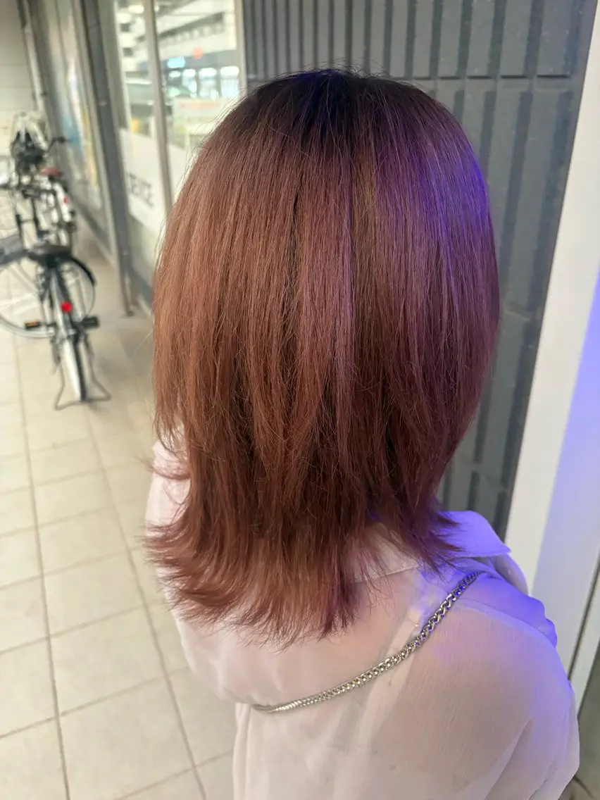 ミディアム カラー 河内 謡のヘアスタイル