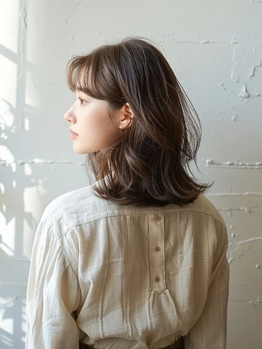 ミディアム カット ヘアカラー トリートメント eMii. 鎌倉のヘアスタイル