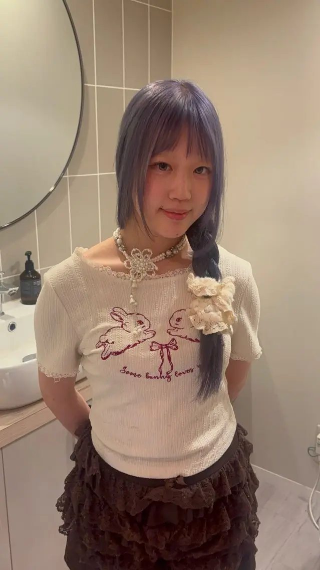 ロング ヘアカラー 山本 あのんのヘアスタイル