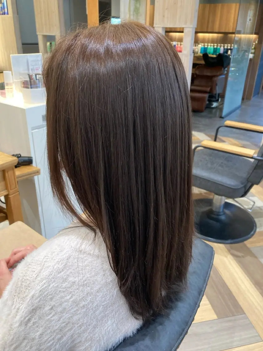 ロング カラー アッシュ アッシュブラウン ブラウンカラー 大西 瞭弘のヘアスタイル