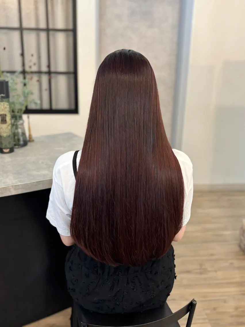 ロング カラー カット ヘアカラー トリートメント VISAGE ba.sk 金子詩帆のヘアスタイル