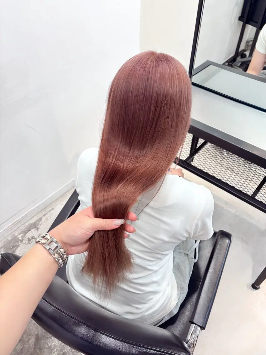 ロング カラー ヘアアレンジ ヘアカラー トリートメント 🎀モテ暖色× エクステ🎀あかりのヘアスタイル