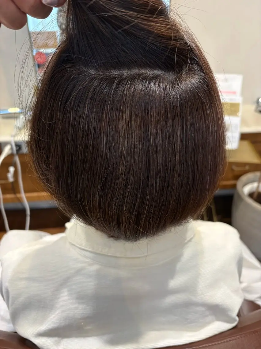 ミディアム 縮毛矯正 lapis tosakiのヘアスタイル