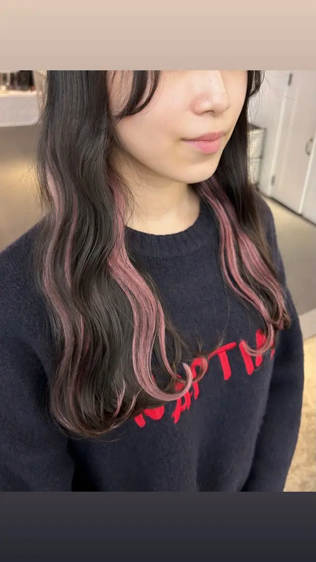 セミロング カット ヘアカラー エクステ MiRI💜地毛級 エクステ✖似合わせ技のヘアスタイル