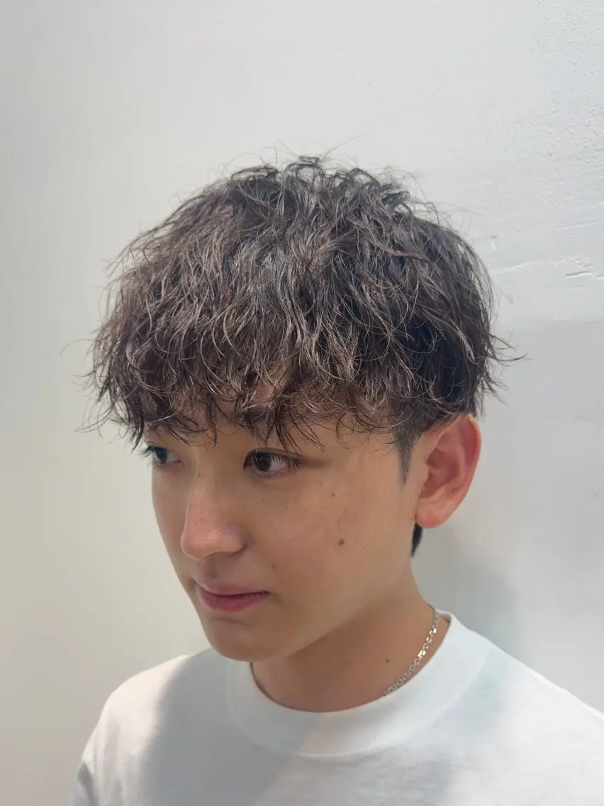 ミディアム カット パーマ ご新規様限定 原宿　レンのヘアスタイル