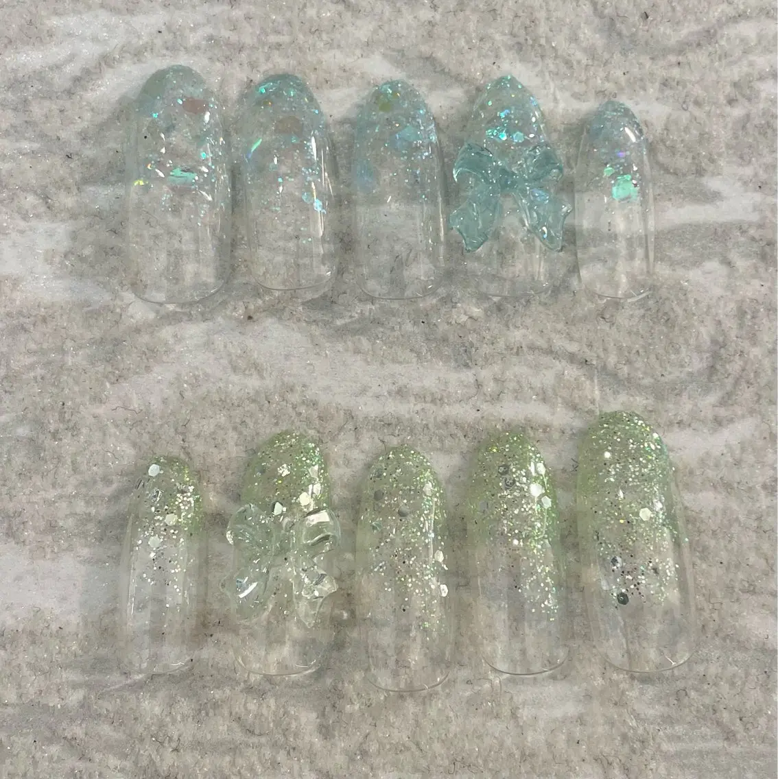 うるうるラメグラ × クリアリボン限定デザインの写真