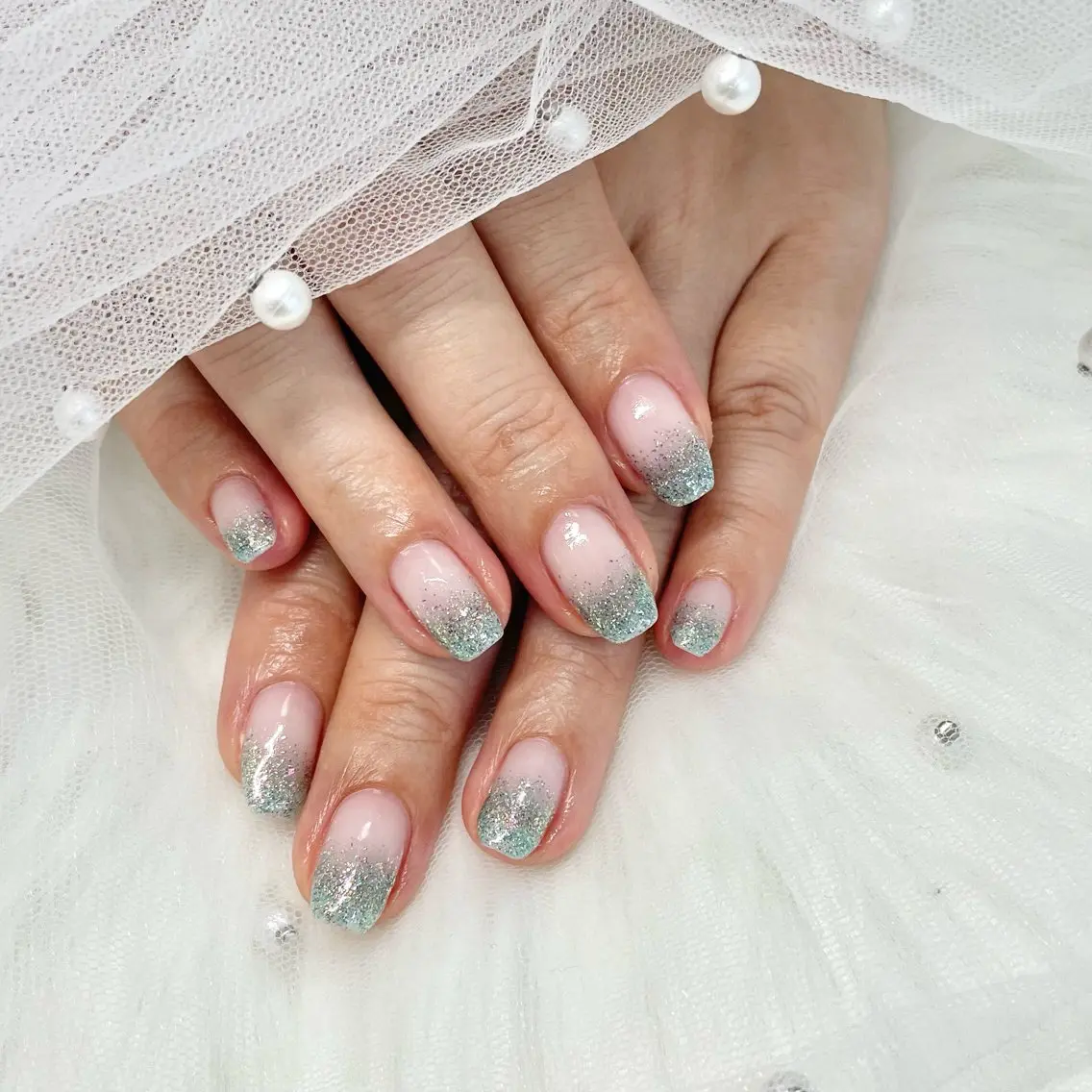 ネイル グラデーション ラメ(グリッター) ラメグラデーション K NAILのネイルデザイン