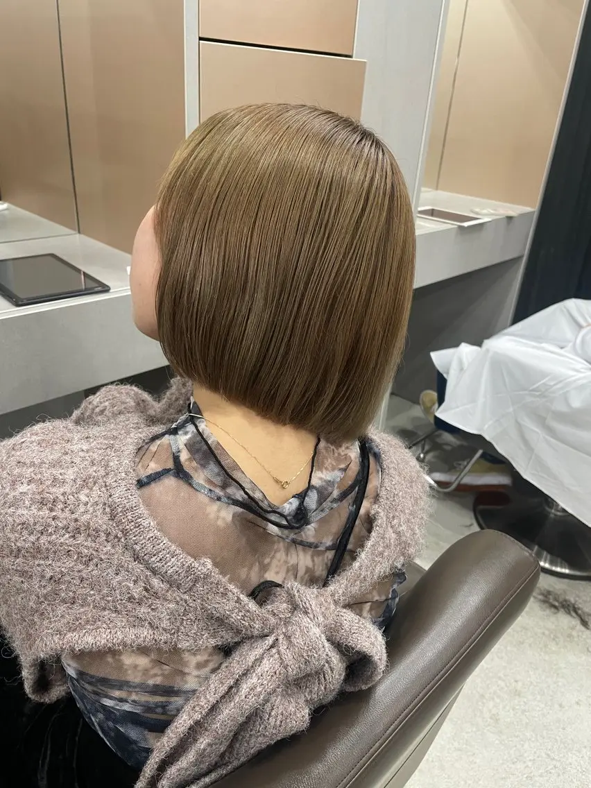 ミディアム カラー カット ヘアカラー トリートメント 表参道🌿赤み消し カラー/チナツのヘアスタイル