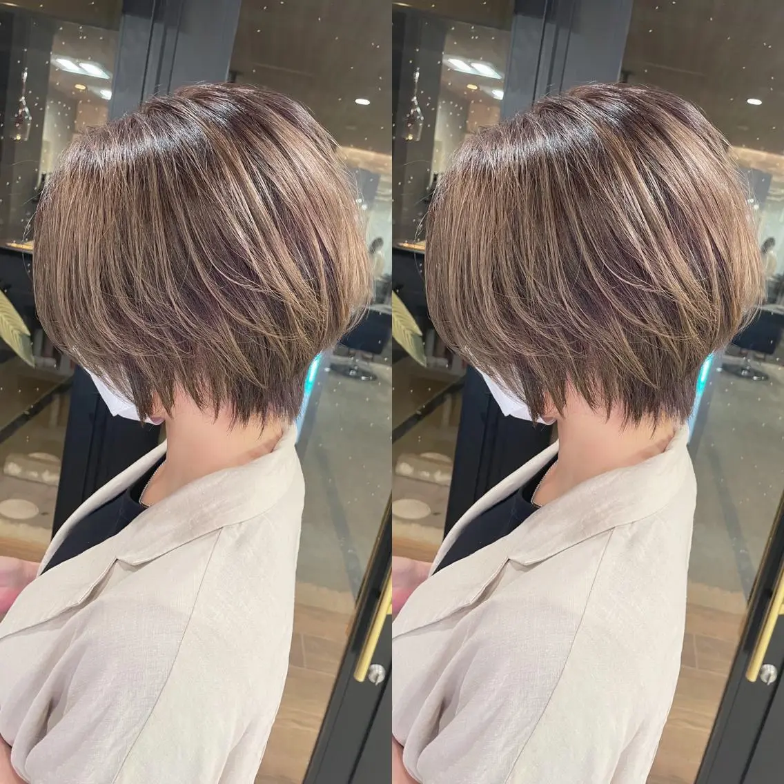 ショート カラー ショートボブ グレージュ ボブ ショートヘア カット ヘアカラー トリートメント RIENSリエンス ✂️木村康二✂️のヘアスタイル