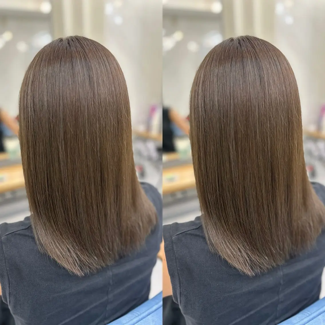 ミディアム 髪質改善🩵縮毛矯正 代々木/木下のヘアスタイル