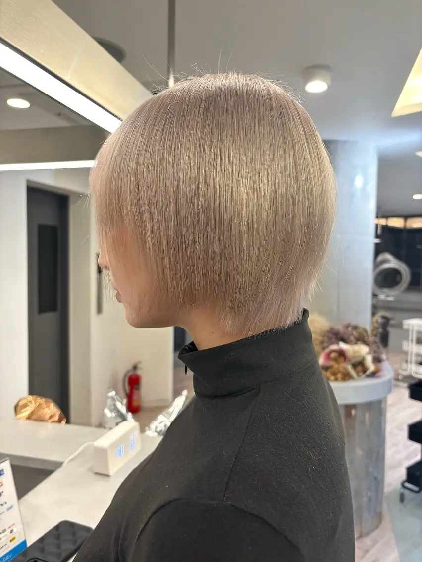 ショート 丸みショート ショートヘア ケアブリーチ🌟 ♢WATARU♢のヘアスタイル