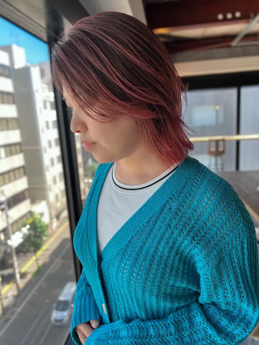 ショート カラー カット ヘアカラー トリートメント ダブルカラー/ 艶髪/SHISEIのヘアスタイル